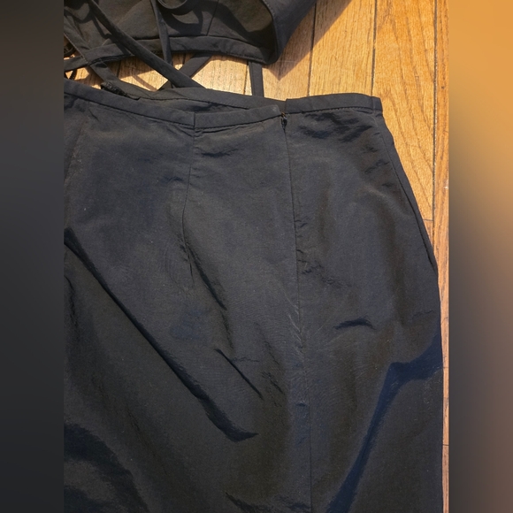 Christopher Esber Black Strapless Cut Out Loophole Party Long Maxi Dress Size 8 - Picture 9 of 10